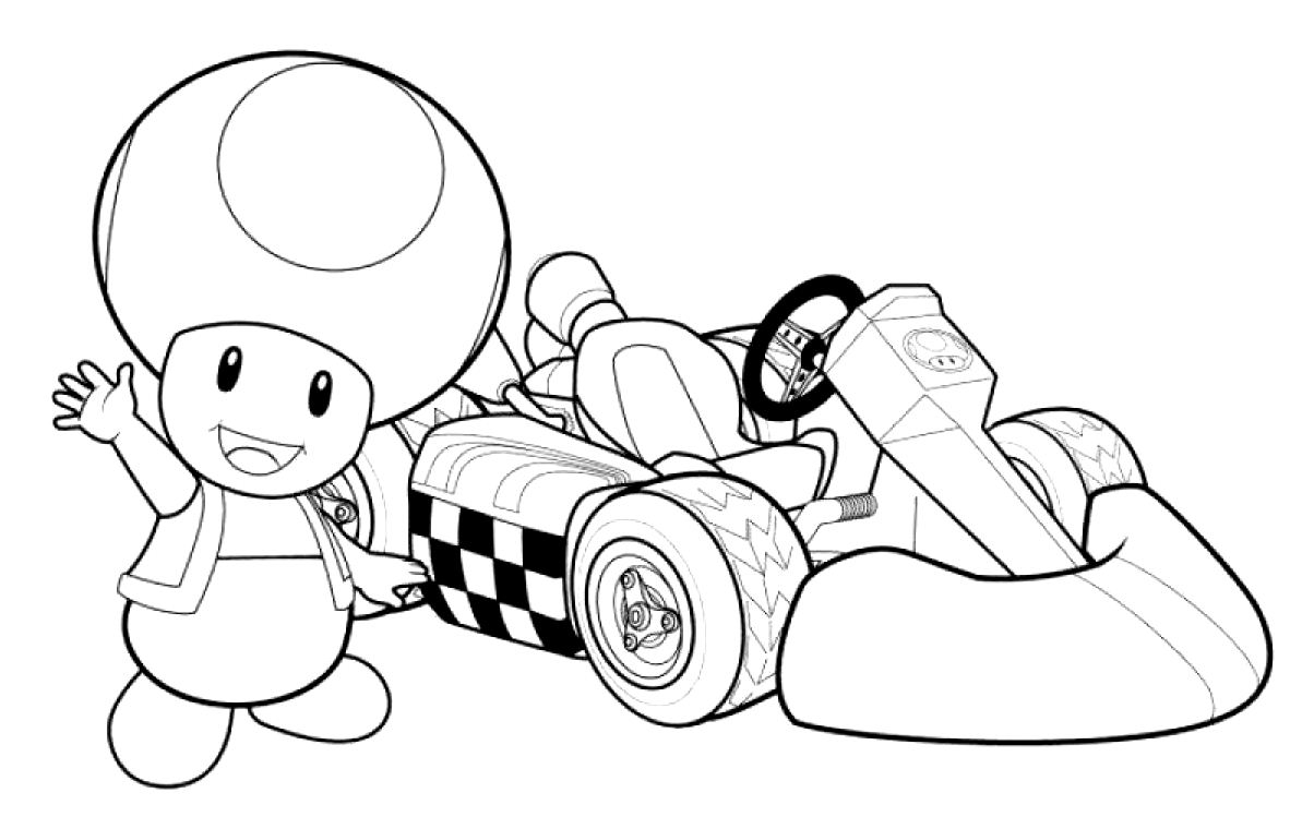Mario et ses amis en pleine course sur un circuit coloré