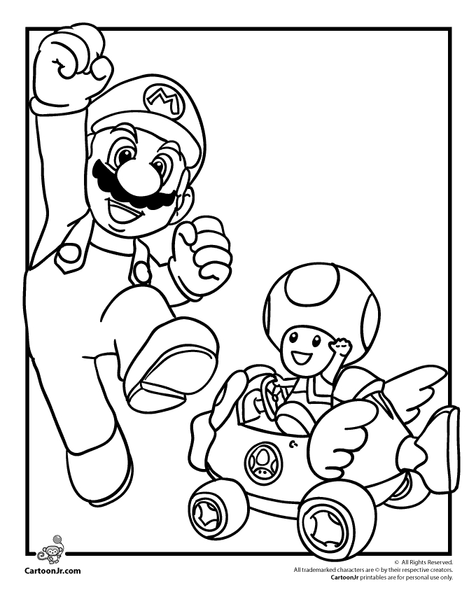 Mario et ses amis en pleine course sur un circuit coloré