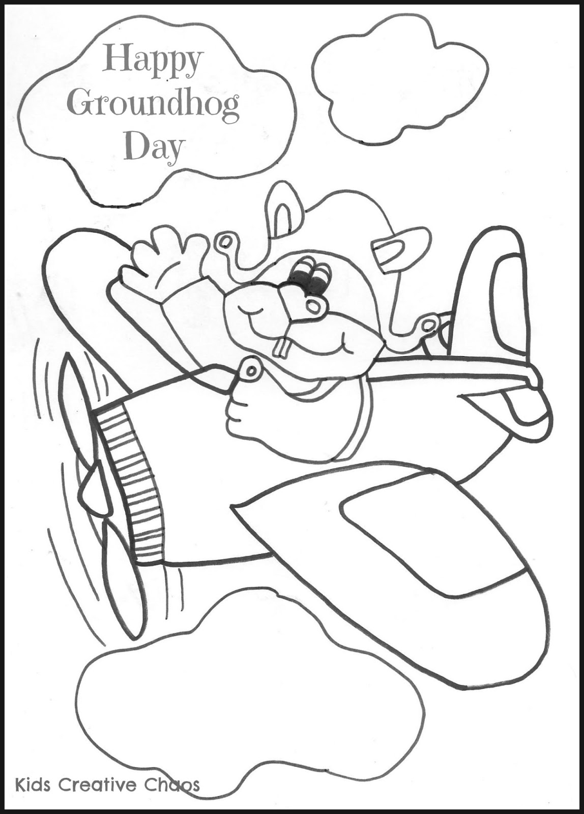 Coloriage d'une marmotte dans son habitat naturel