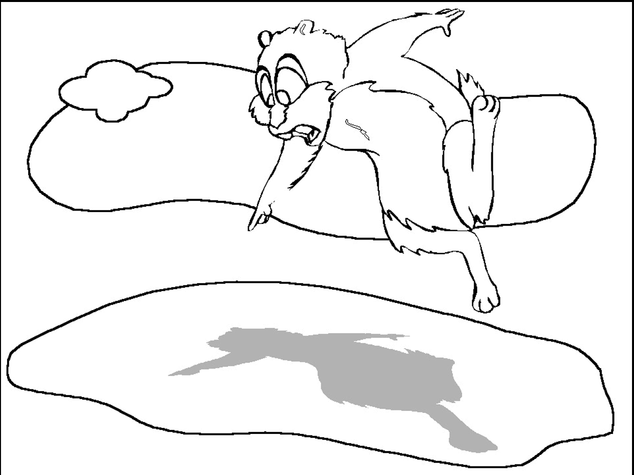Coloriage d'une marmotte curieuse dans son habitat naturel