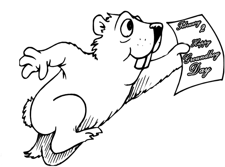 Coloriage d'une marmotte dans son habitat naturel