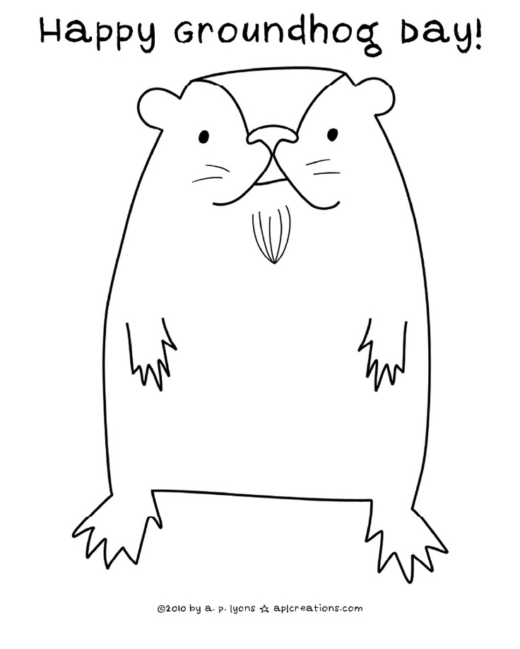 Coloriage d'une marmotte dans un environnement naturel