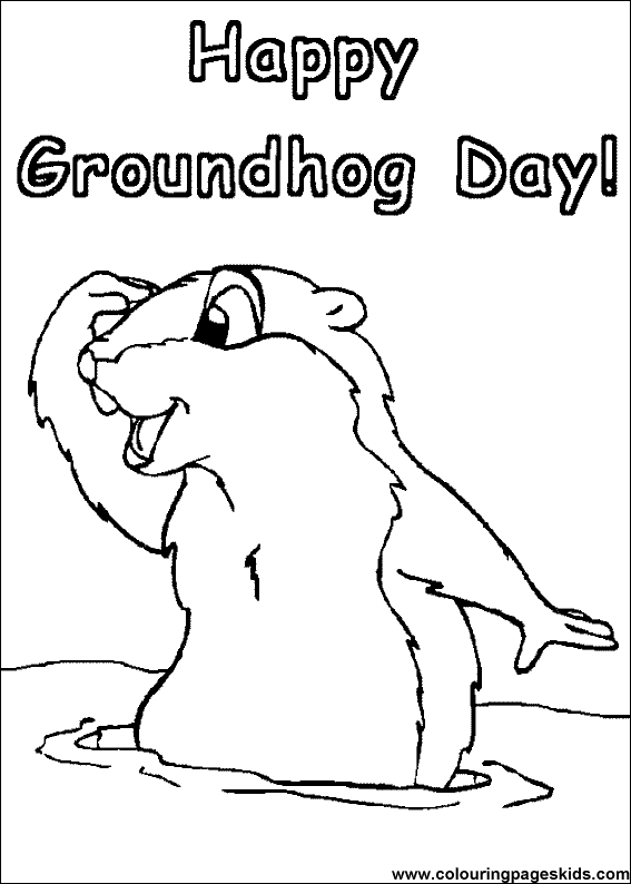 Coloriage d'une marmotte dans son habitat naturel