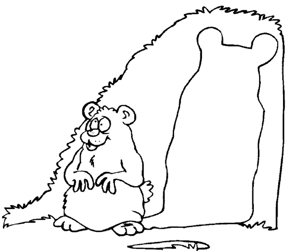 Coloriage d'une marmotte dans son habitat naturel