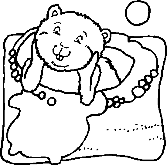 Coloriage d'une marmotte dans son habitat naturel Coloriage d'une marmotte dans son habitat naturel