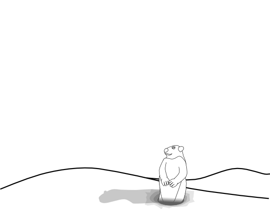 Coloriage d'une marmotte se reposant dans un champ de fleurs