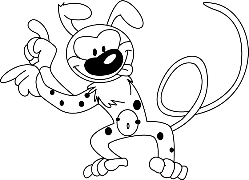 Un marsupilami espiègle dans la jungle luxuriante