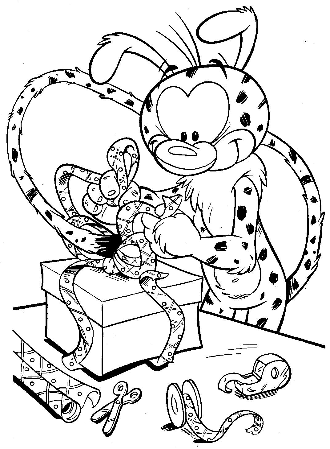 Un marsupilami espiègle dans la jungle luxuriante