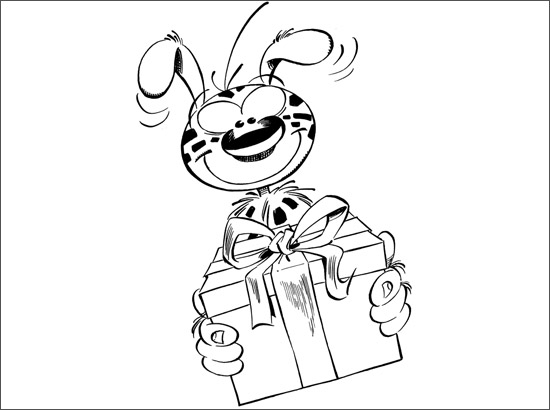 Un marsupilami espiègle dans la jungle luxuriante