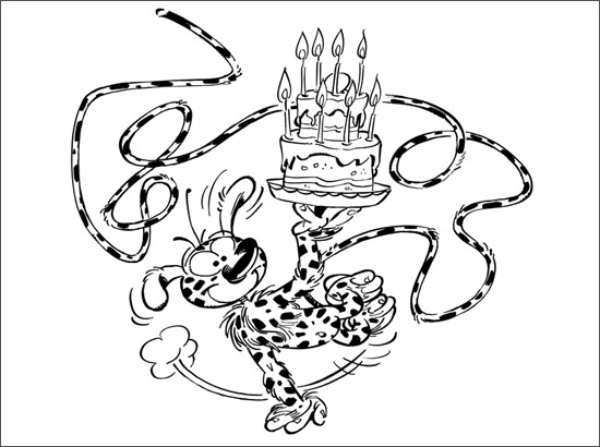 Un marsupilami espiègle dans la jungle vibrante