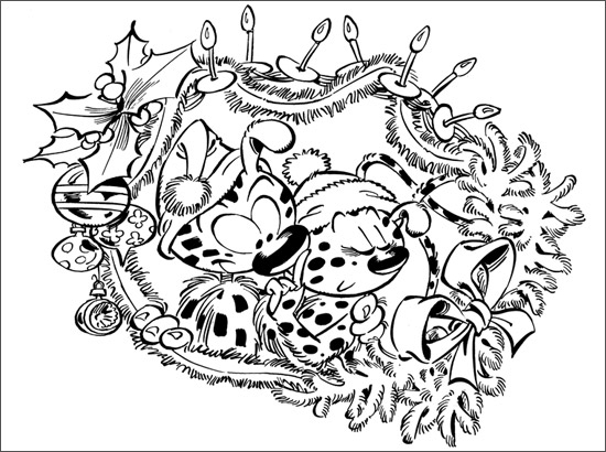 Un marsupilami joyeux dans la jungle luxuriante