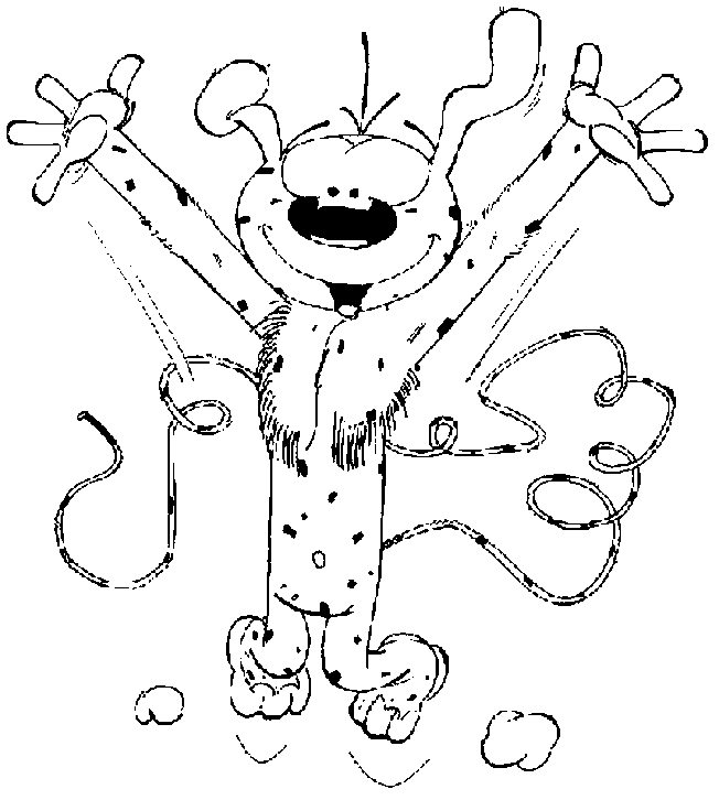 Un marsupilami joyeux dans la jungle luxuriante