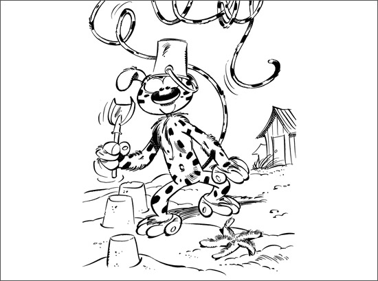 Le marsupilami espiègle dans la jungle luxuriante