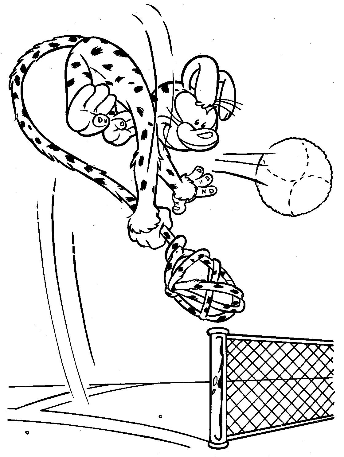 Le marsupilami en pleine aventure dans la jungle