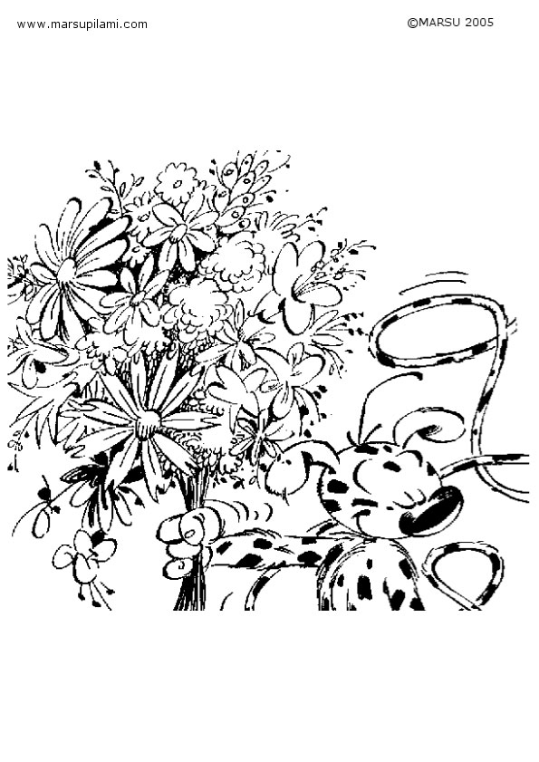 Le marsupilami en pleine aventure dans la jungle
