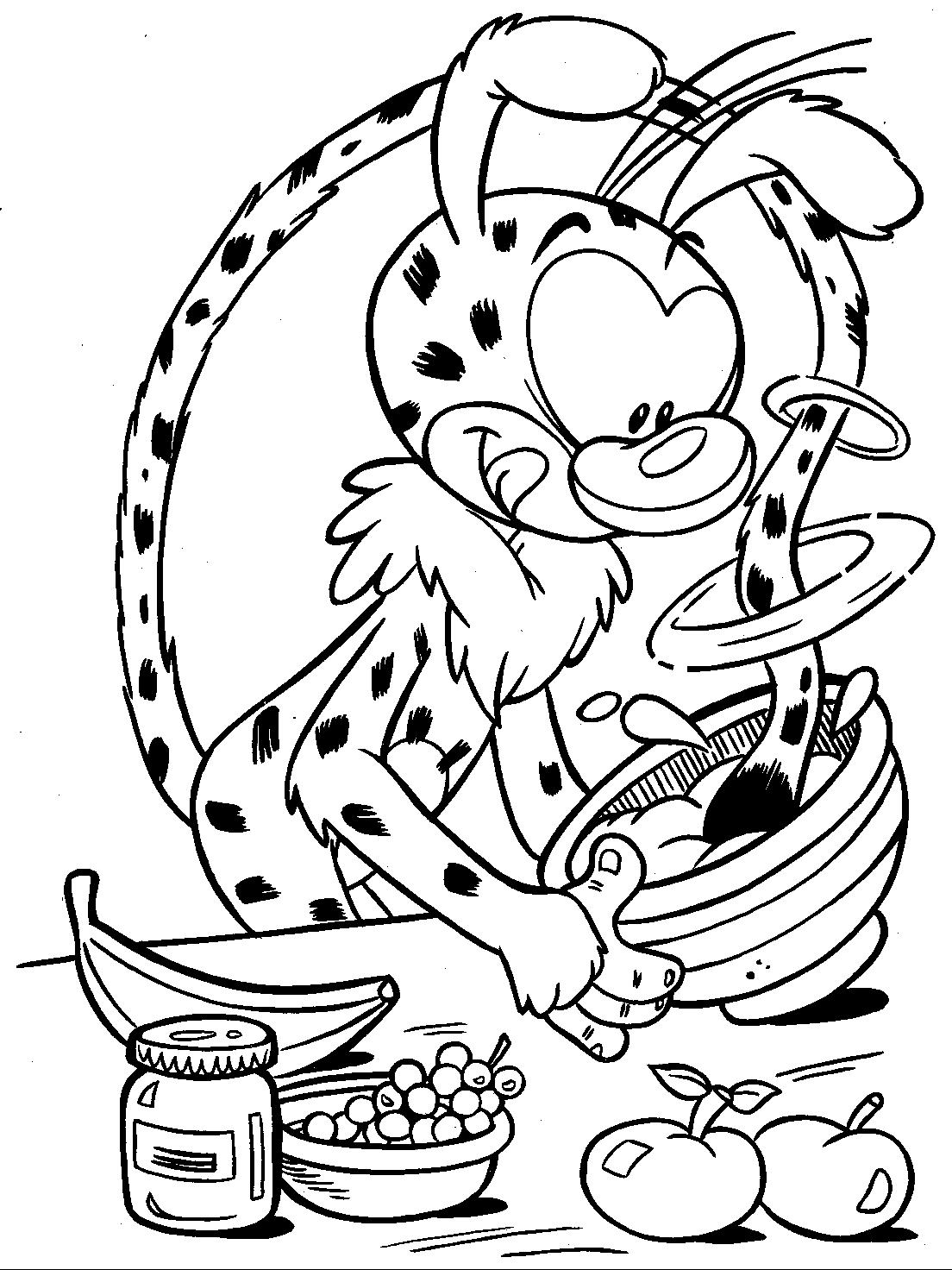 Le marsupilami espiègle dans son habitat luxuriant