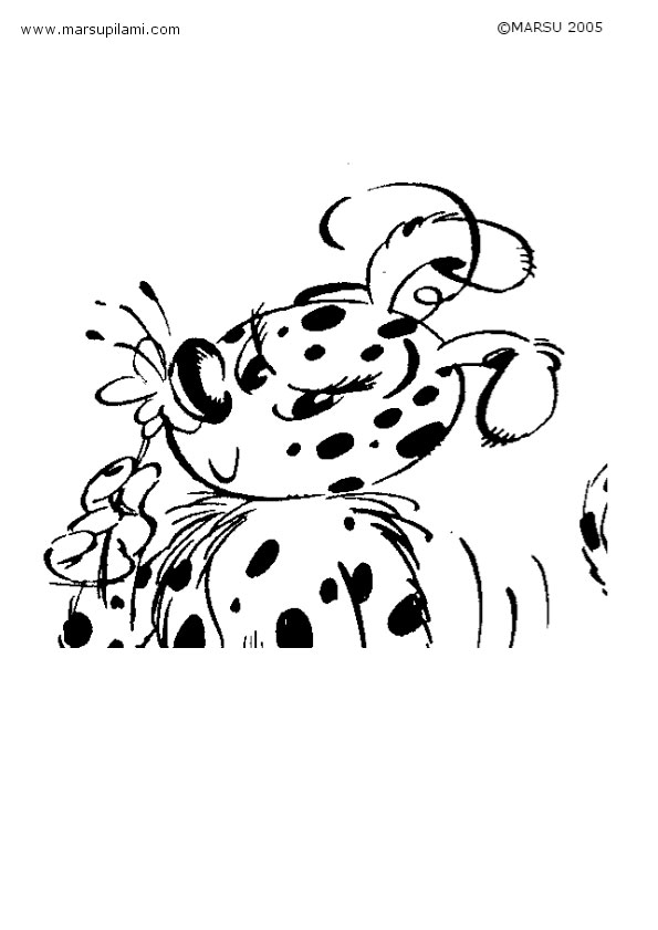 Un marsupilami espiègle dans la jungle luxuriante