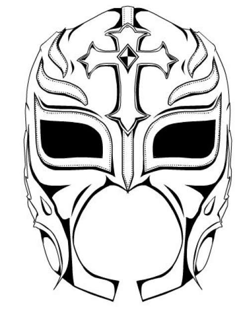 Coloriage d'un masque original avec motifs détaillés