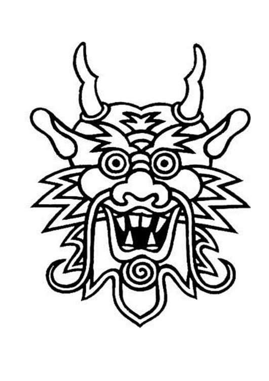 Masque original à colorier avec motifs variés