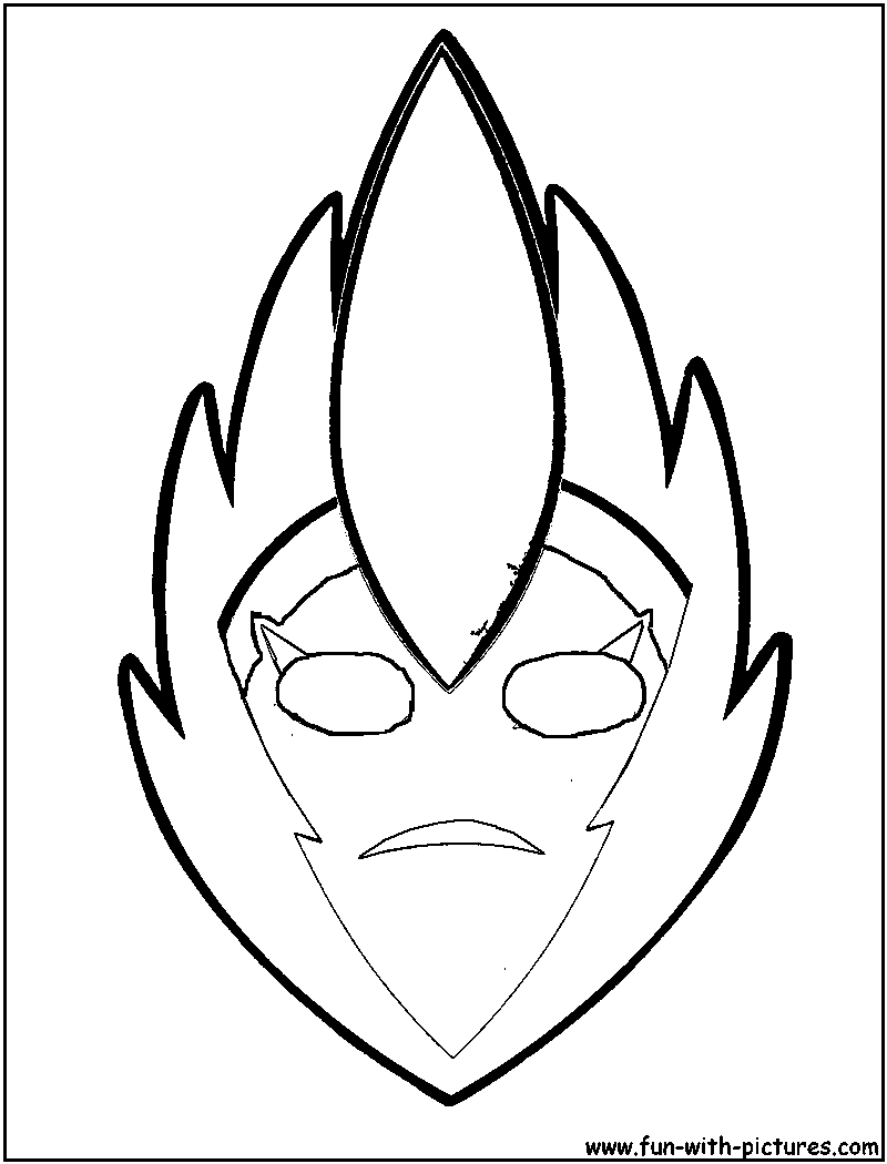 Coloriage d'un masque original avec des motifs stylisés