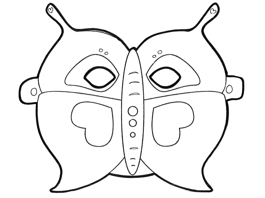 Coloriage d'un masque original avec motifs variés