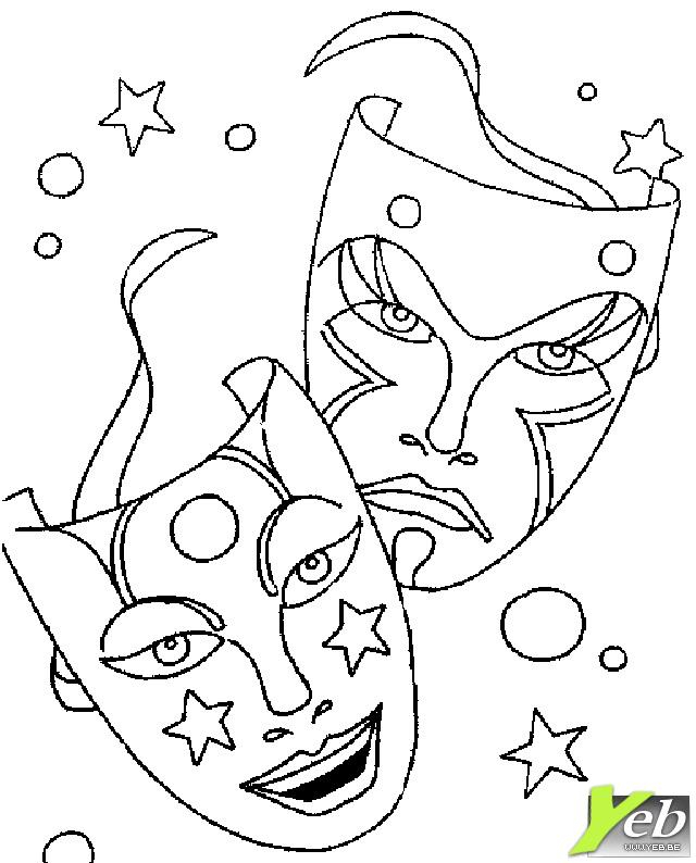 Coloriage d'un masque original décoratif avec motifs variés