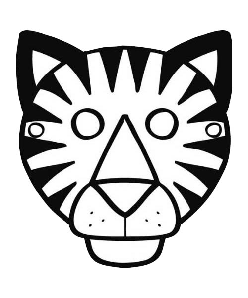 Coloriage d'un masque original avec motifs variés