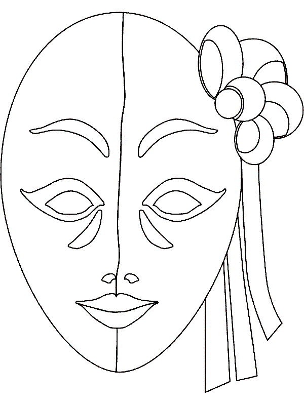 Coloriage d'un masque original avec motifs variés