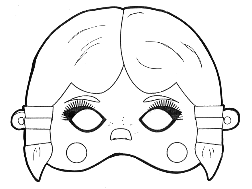 Coloriage d'un masque original avec motifs variés