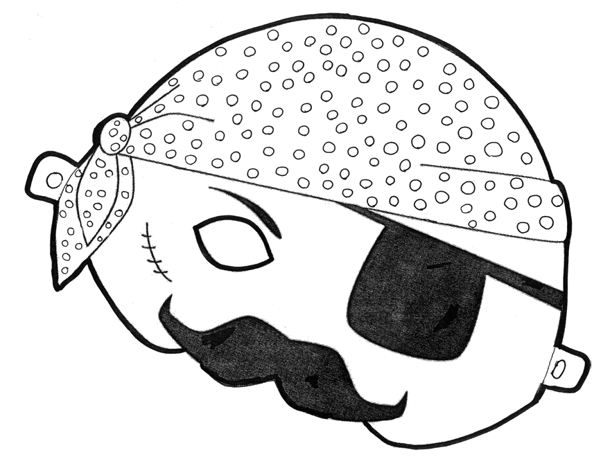 Coloriage d'un masque original avec motifs et ornements