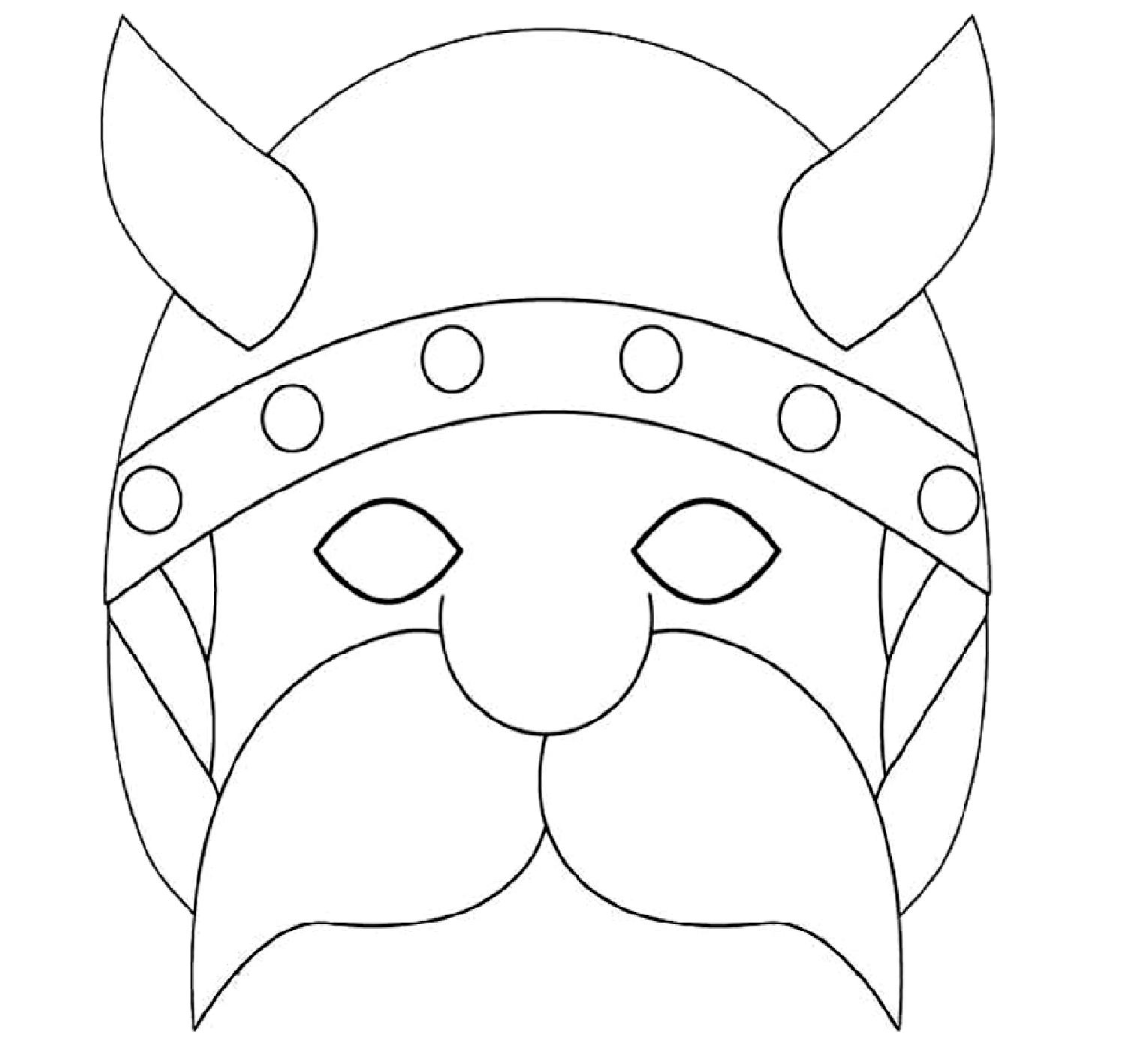 Coloriage d'un masque original avec motifs variés