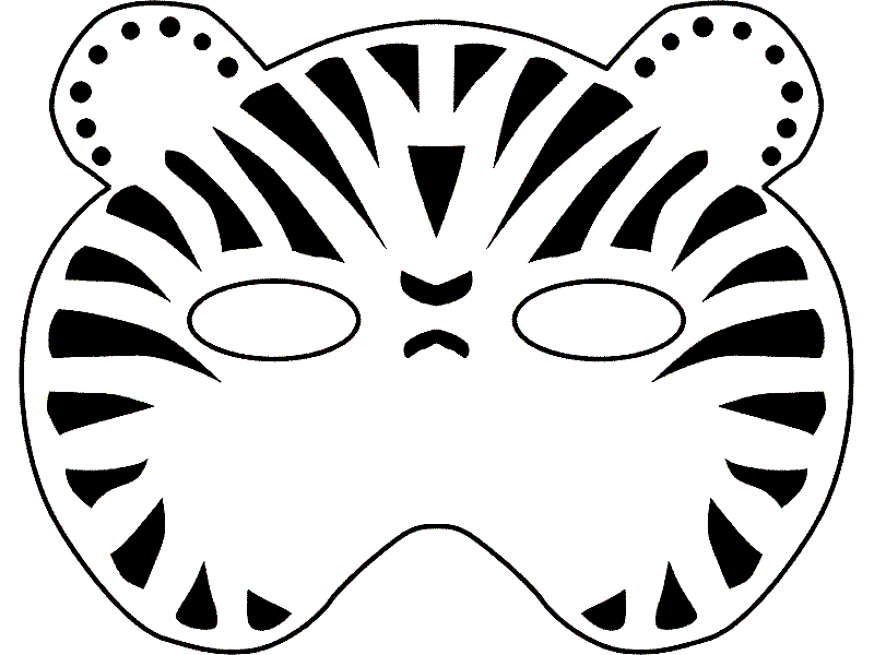 Coloriage d'un masque original avec motifs variés
