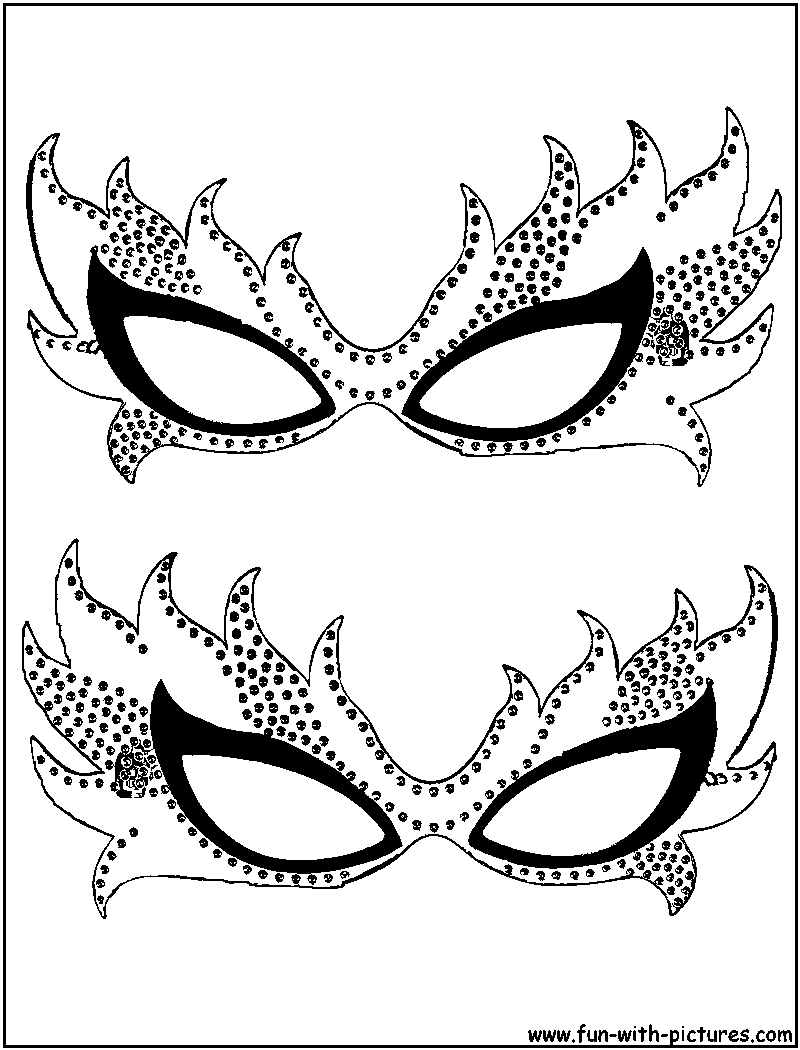 Coloriage d'un masque original avec motifs variés