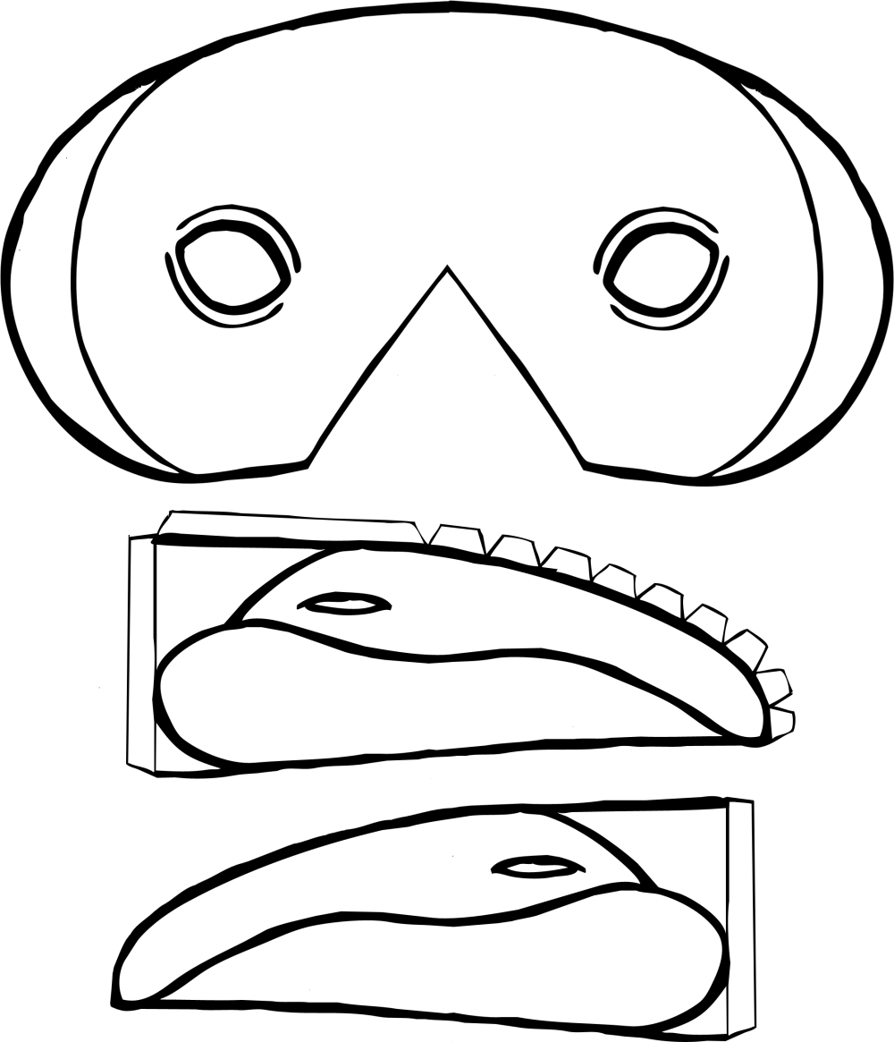 Coloriage d'un masque original avec motifs variés
