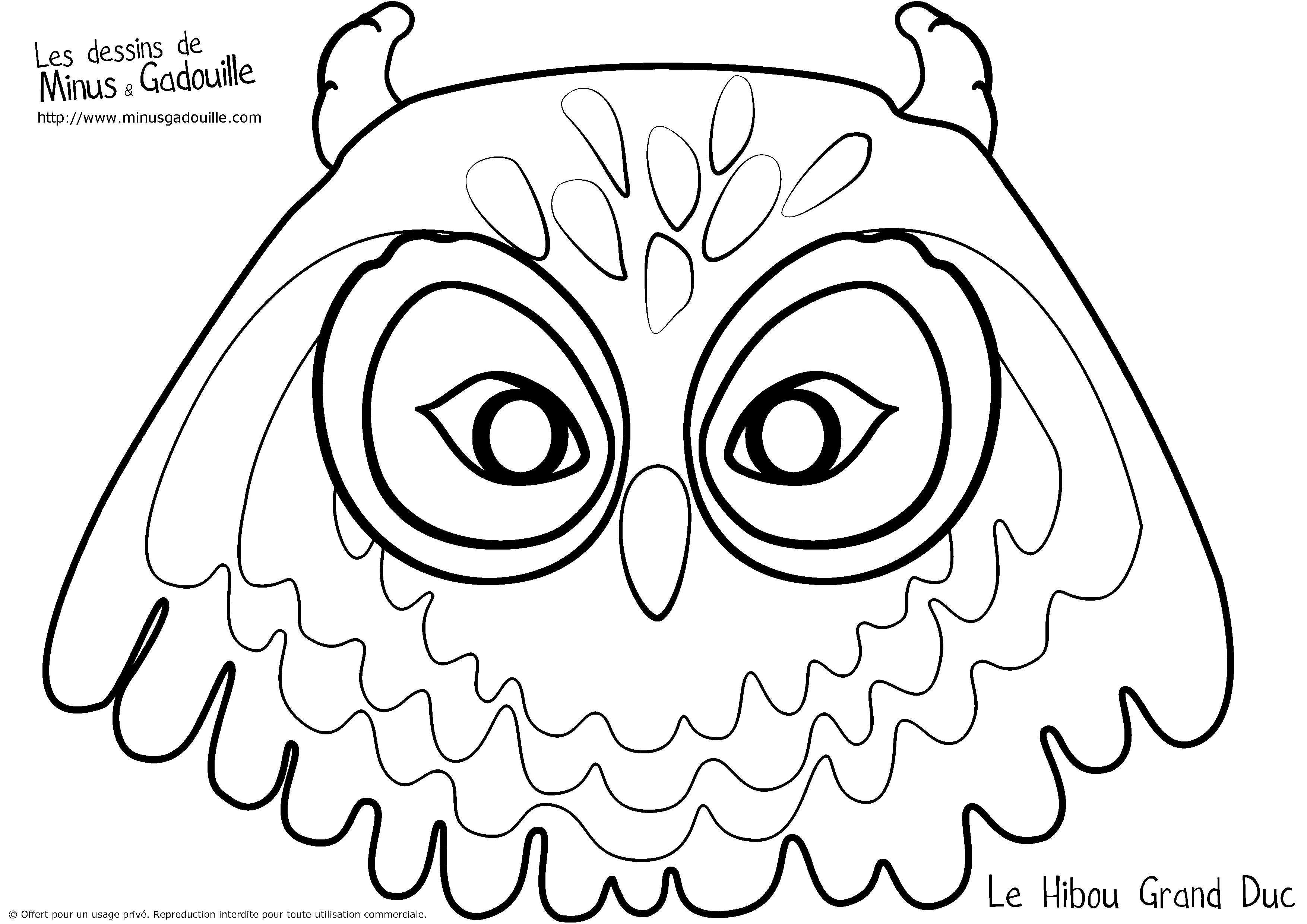 Coloriage d'un masque original avec motifs variés