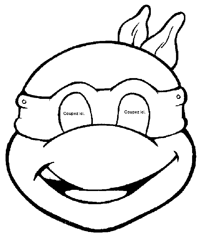 Coloriage d'un masque stylisé avec motifs variés