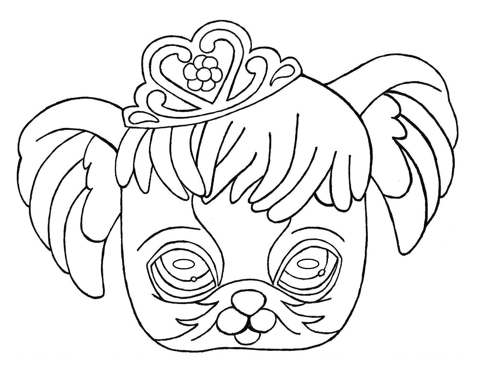 Masque original à colorier avec motifs variés