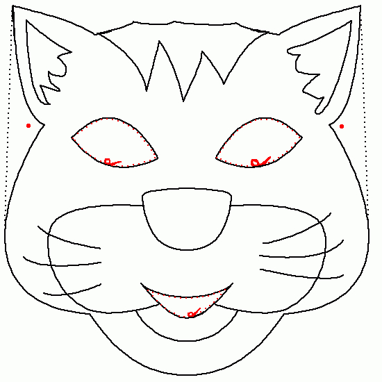 Coloriage d'un masque original avec motifs variés