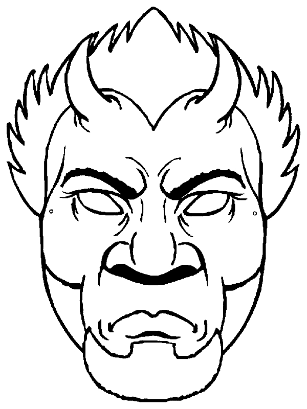 Coloriage d'un masque original avec motifs variés et décorations