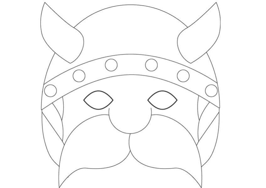 Coloriage d'un masque original avec motifs variés