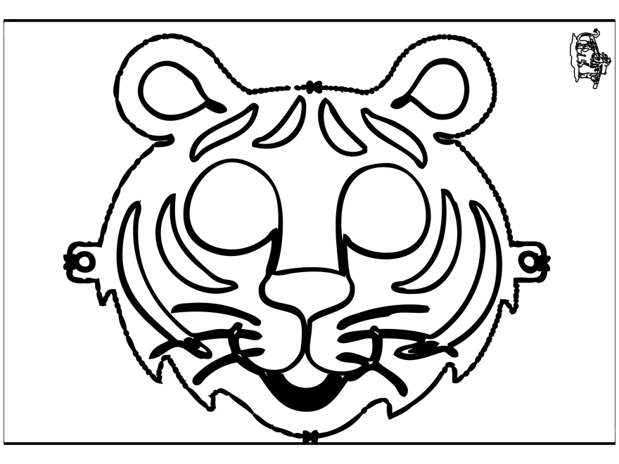 Coloriage d'un masque original et stylisé