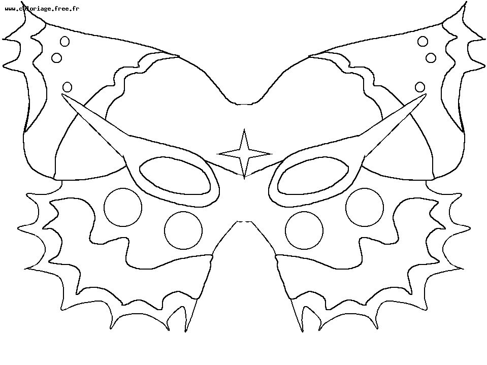 Coloriage d'un masque original avec des motifs variés