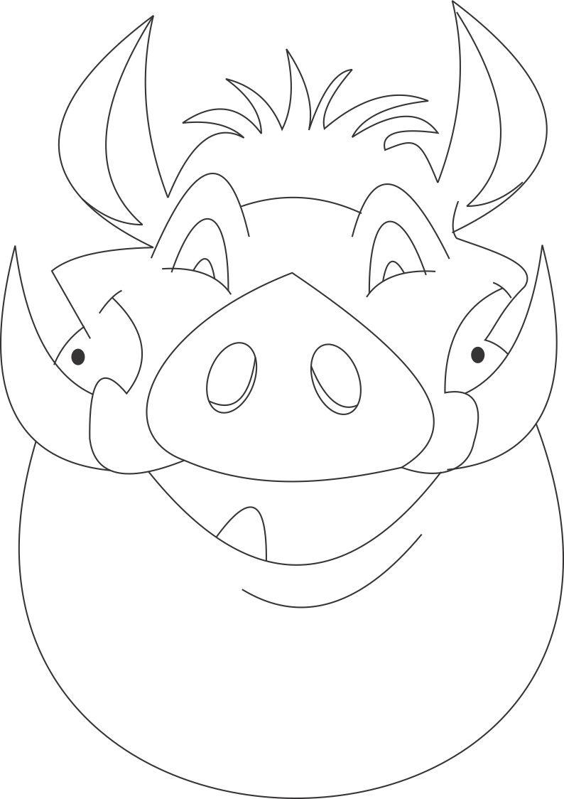 Coloriage d'un masque original avec motifs variés