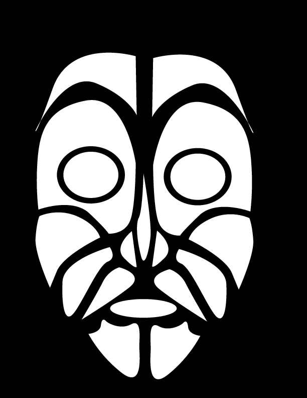 Coloriage d'un masque original avec motifs variés