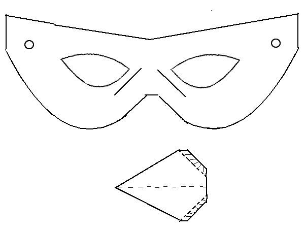 Coloriage d'un masque original avec motifs variés