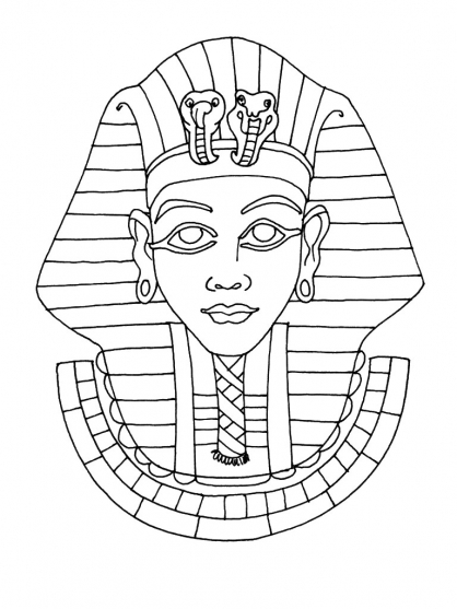 Coloriage d'un masque original à motifs variés