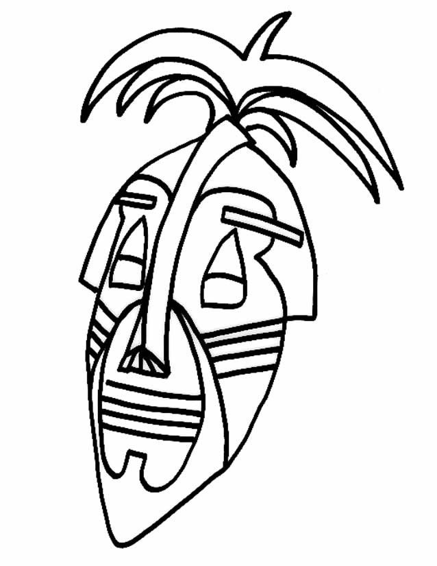 Masque original à colorier avec motifs variés