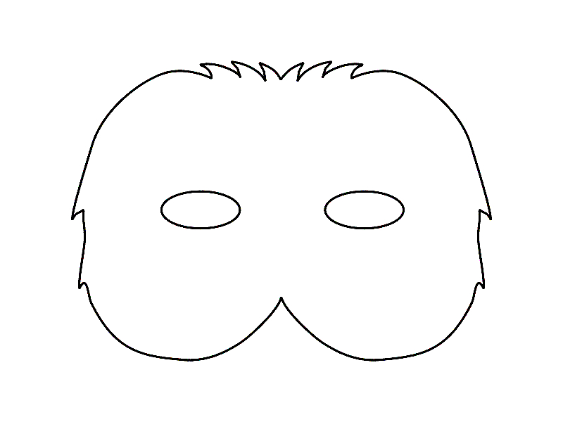 Masque original à colorier avec motifs variés