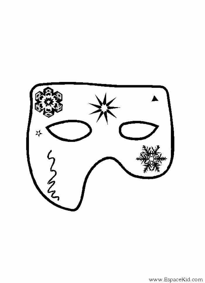 Coloriage d'un masque original avec motifs variés