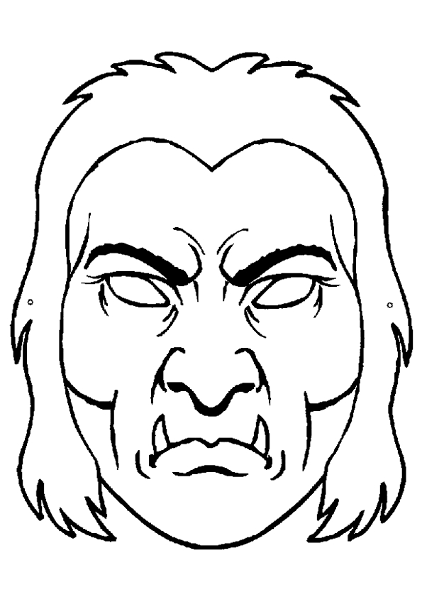Coloriage d'un masque original à motifs variés